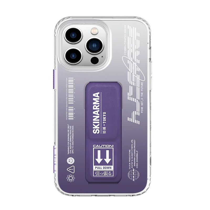 SkinArma Taihi Kobai Case for iPhone 14/14 Plus/14 Pro/14Pro Max - Purple - كفر حماية عالية مع مغناطيس للسيارة ومسكة ستاند