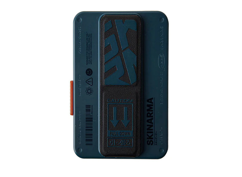 Skinarma Mirage Magnetic Cardholder with Grip Stand Spunk - Blue - مسكة مغناطيس - ماق سيف - وستاند جانبي ورأسي ومحفظة للبطاقات - سكين ارما