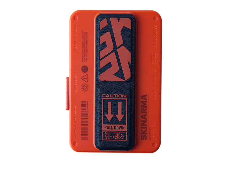 Skinarma Mirage Magnetic Cardholder with Grip Stand Spunk - Orange - مسكة مغناطيس - ماق سيف - وستاند جانبي ورأسي ومحفظة للبطاقات - سكين ارما