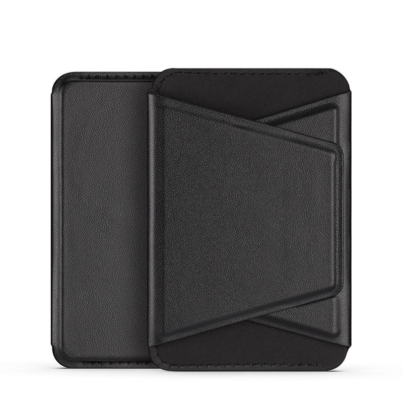 DUX DUCIS Magnetic Leather Wallet with MagSafe - Black -  محفظة للبطاقات + ستاند بالطول + بالعرض - ماغ سيف