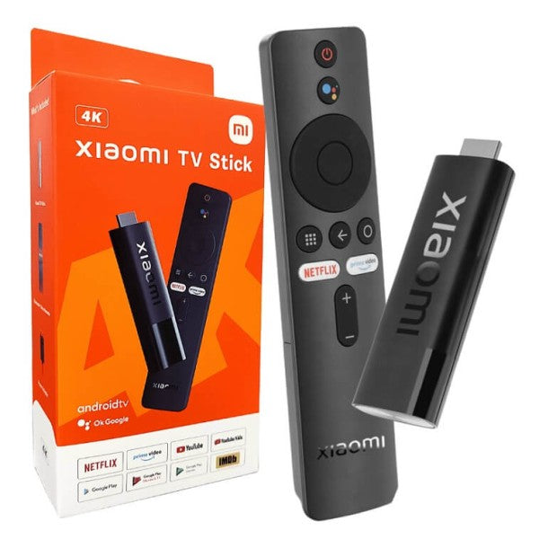 Xiaomi TV Stick 4K - Black [B] - وصلة شاومي - جهاز التلفزيون الترفيهي - شاهد - نتفلكس - يوتيوب