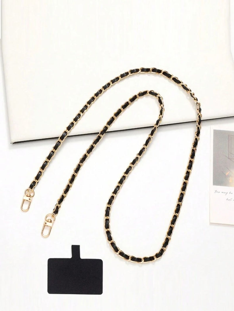 Noufa - Long Gold chain strap - With or Without Case - خيط علاقة - يمكنكم اختيار مع كفر شفاف او بدون كفر