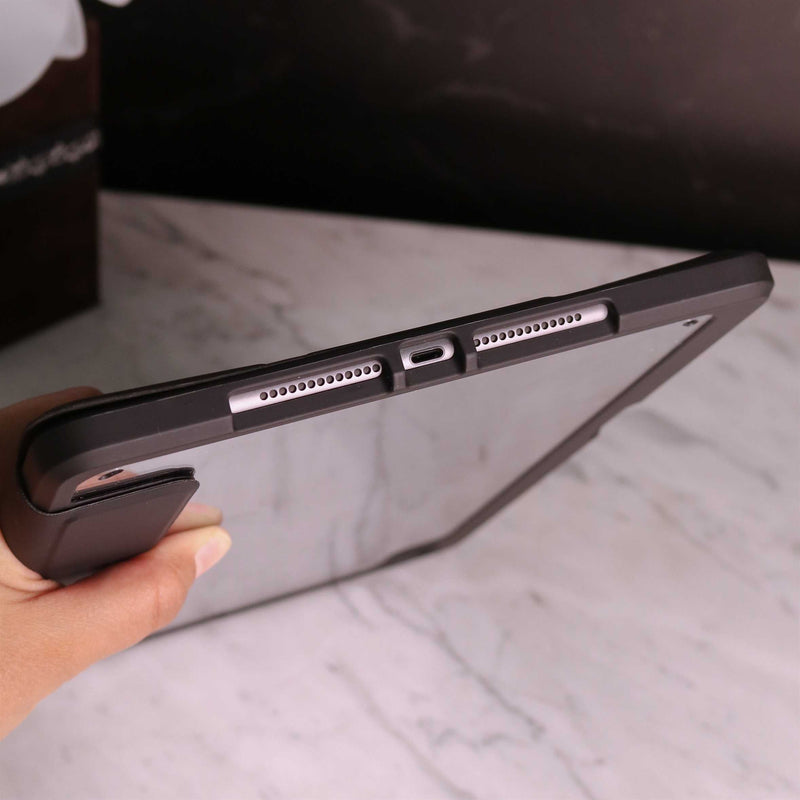 Toby Series Case for iPad With Apple Pencil Holder & Auto Sleep Wake - Black - كفر ايباد حماية عالية - مع مكان للقلم - ووضعيتين للاستاند - مغناطيس