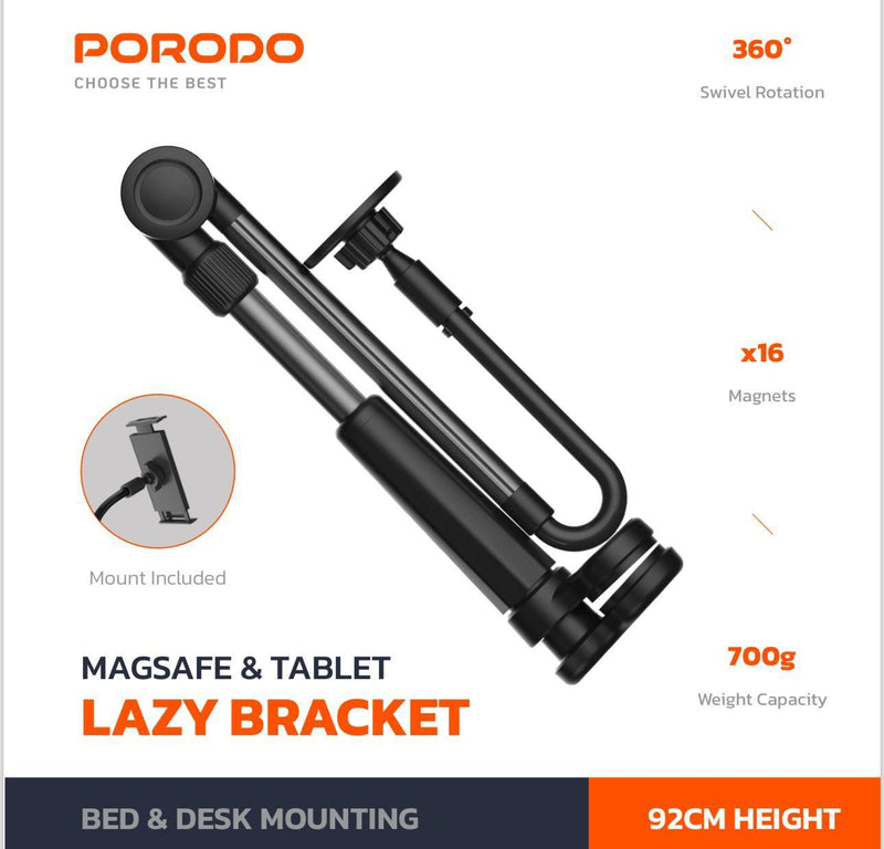 Porodo Lazy Bracket Magsafe & Tablet [O] - ستاند لجميع انواع الاجهزة - برودو