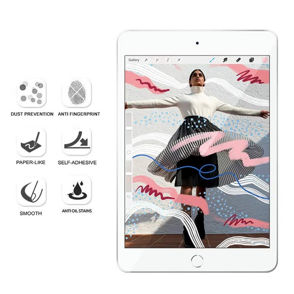 Naidun paper like screen protector [H]- حماية شاشة ايباد - ملمس الورق - ضد البصمات