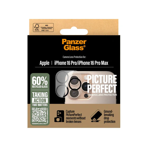 PanzerGlass® PicturePerfect Lens Protector iPhone 16 Pro | 16 Pro Max - حماية كاملة لعدسات كاميرا الايفون الخلفية - بانزر جلاس