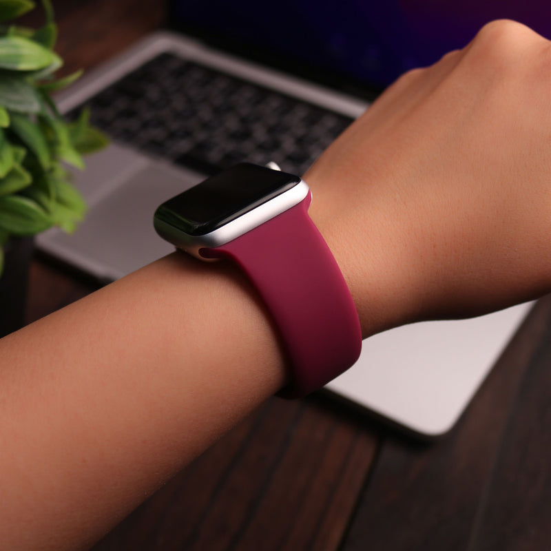 Silicon Watch Band for Apple Watch - Maroon - سير ساعة ابل ووتش