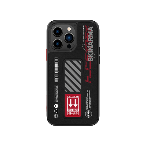 SkinArma Shingoki Case for iPhone 14 Pro/14Pro Max - Red - كفر حماية عالية مع مغناطيس للسيارة ومسكة ستاند