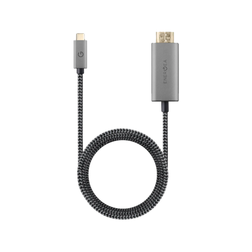 Energea Fibratough USB-C To HDMI Cable 2m - Black - سلك تلفزيون تايب سي
