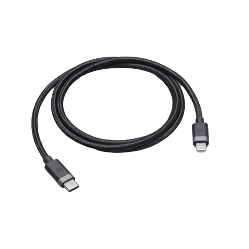 Mophie Charge And Sync USB-C To Lightning Cable 1.8M - Black - سلك شحن ايفون تايب سي - موفي - طول 180 سم - كفالة 18 شهر