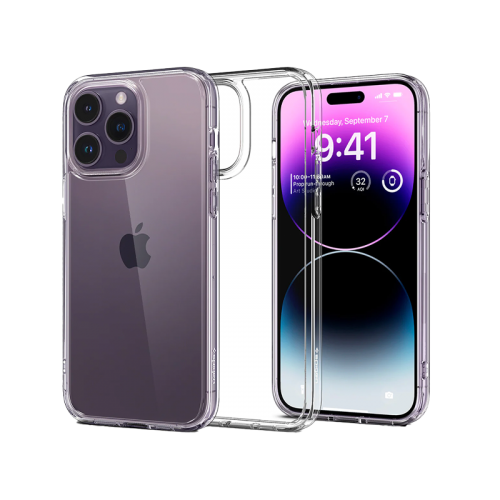 Spigen Crystal Hybrid Case For IPhone 14 - Crystal Clear [B] - كفر حماية عالية - شفاف