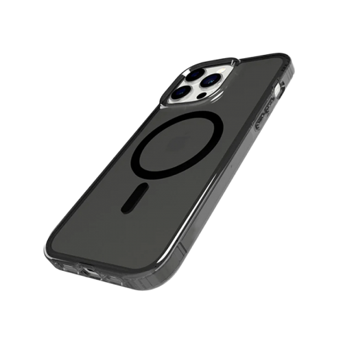 Tech21 EvoTint MagSafe Case For IPhone 14 Pro Max - Ash Black - كفر حماية عالية - تك 21 - ماغ سيف - أسود - شفاف
