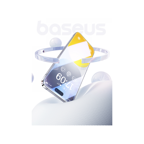 Baseus Diamond Series Full Coverage HD Tempered Glass Screen Protector For IPhone 15/15 Plus/15 Pro/15 Pro Max - Clear - حماية شاشة شفافة عالية الجودة  - كاملة - بيسوس