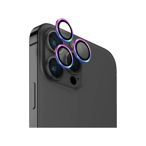 Uniq Optix Camera Lens Protector For iPhone 15/15 Plus/15 Pro/15 Pro Max - Iridescent - حماية لعدسة كاميرا الهاتف - حبات - يونيك
