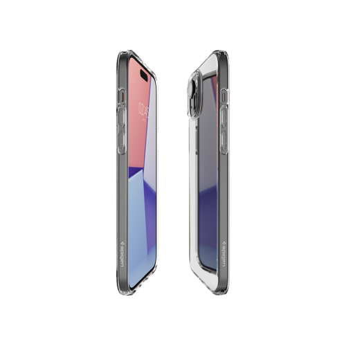 Spigen Hybrid Crystal Case for iPhone 15 Plus - Clear [B] - كفر حماية عالية - شفاف