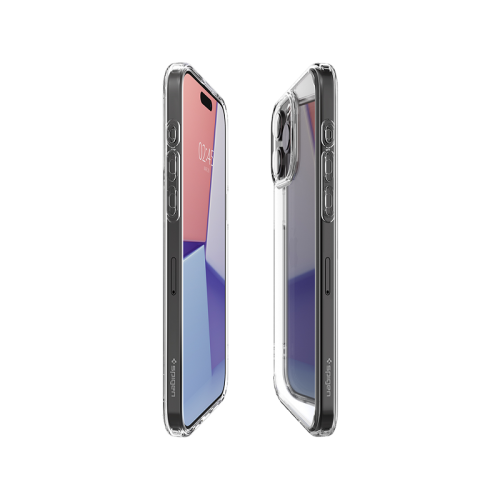 Spigen Hybrid Crystal Case for iPhone 15 - Clear [B] - كفر حماية عالية - شفاف