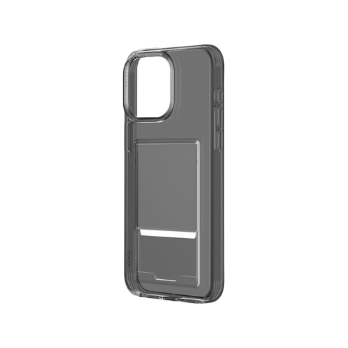 Uniq Hybrid Airfender Case For IPhone 15 - Smoked Grey Tinted [B] - كفر حماية عالية - يونيك - شفاف - مع جيب لحفظ البطاقات