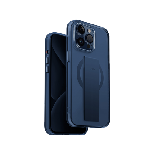 Uniq Hybrid Heldro Mag Case For IPhone  15/15 Plus/15 Pro/15 Pro MAX - Ultramarine Deep Blue - كفر حماية عالية - ماسكة - ماغ سيف - يونيك