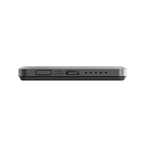 Energea AluPac Air Ultra Light MagSafe 5000 mAh Power Bank - Gunmetal - بطارية متنقلة - ماغ سيف + سلك تايب سي - انيرجيا - قوه 20 واط - سعة 5000 ملي امبير - كفالة 18 شهر