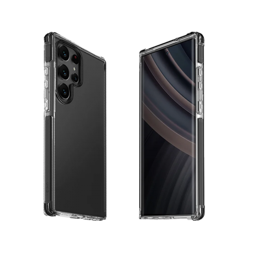 Uniq Hybrid Combat Case For Galaxy S24 Ultra - Carbon Black -  S24 كفر سامسونج  - حماية عالية - ألتر