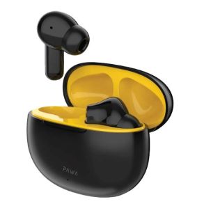 Pawa Pellucid ANC True Wireless Earbuds - Black/Yellow - سماعة باوا - بلوتوث -