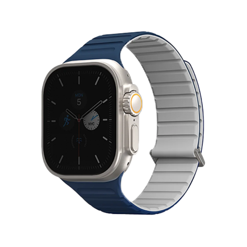 Uniq Revix Evo Reversible Strap For Apple Watch 49/45/44/42mm - Royal Blue / Chalk - سير ساعة ابل - لونين