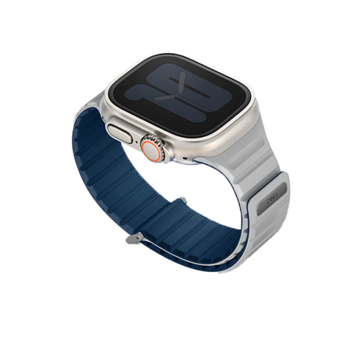 Uniq Revix Evo Reversible Strap For Apple Watch 49/45/44/42mm - Royal Blue / Chalk - سير ساعة ابل - لونين