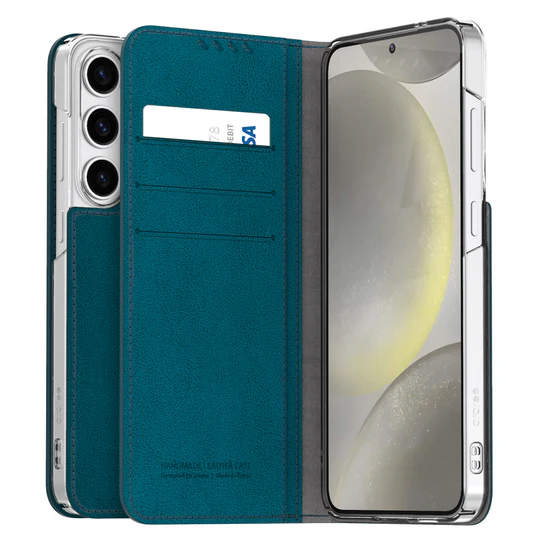 ARAREE MUSTANG DIARY WALLET CASE For SAMSUNG GALAXY S24 ULTRA -  ASH BLUE [A] -  S24 كفر سامسونج  - حماية عالية مع بوك  - ألتر