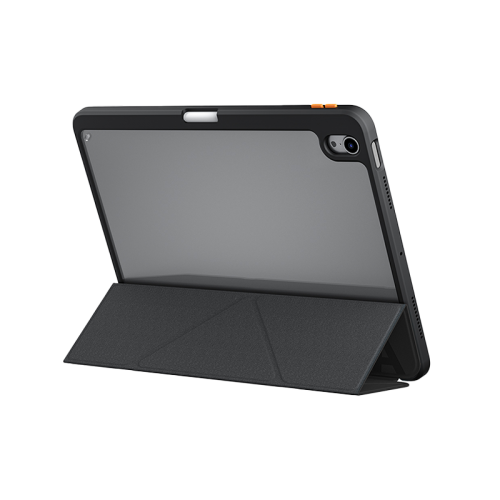 SkinArma Gamma Case For IPad Air 11" M2 6th Gen / AIR 10.9" 4th / 5th Gen - Black - كفر ايباد حماية عالية - مكان للقلم - اكثر من وضعية للاستاند