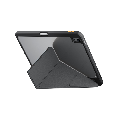 SkinArma Gamma Case For IPad Air 11" M2 6th Gen / AIR 10.9" 4th / 5th Gen - Black - كفر ايباد حماية عالية - مكان للقلم - اكثر من وضعية للاستاند