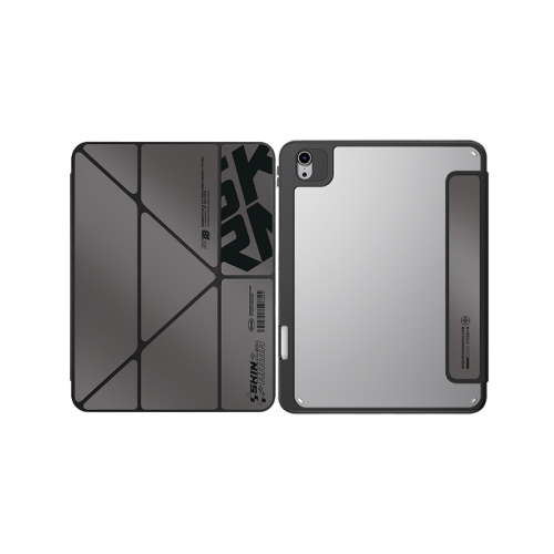 SkinArma Gamma Case For IPad Air 11" M2 6th Gen / AIR 10.9" 4th / 5th Gen - Gunmetal - كفر ايباد حماية عالية - مكان للقلم - اكثر من وضعية للاستاند