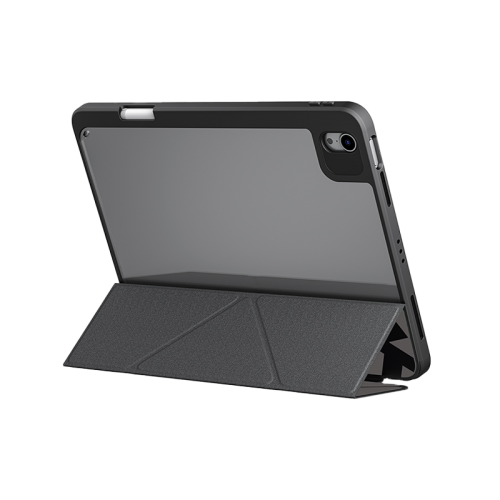 SkinArma Gamma Case For IPad Air 11" M2 6th Gen / AIR 10.9" 4th / 5th Gen - Gunmetal - كفر ايباد حماية عالية - مكان للقلم - اكثر من وضعية للاستاند