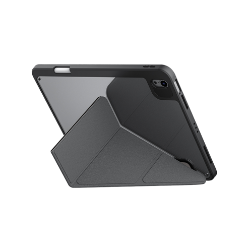 SkinArma Gamma Case For IPad Air 11" M2 6th Gen / AIR 10.9" 4th / 5th Gen - Gunmetal - كفر ايباد حماية عالية - مكان للقلم - اكثر من وضعية للاستاند