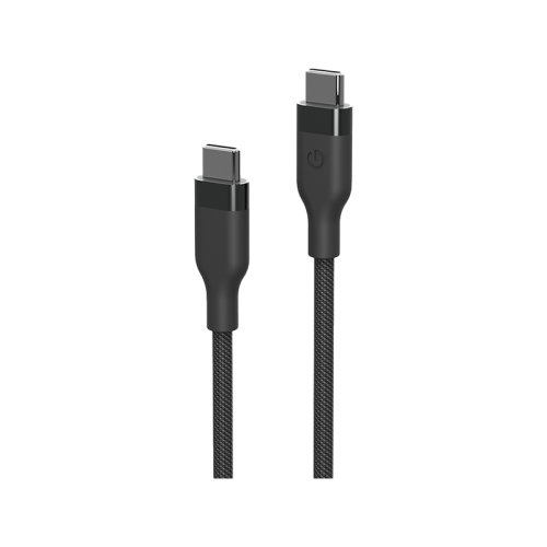 Energea Helix USB-C To USB-C Magnetic Cable 480Mbps 100W 1.5M - Black - سلك شحن مغناطيسي - انيرجيا - تايب سي الي تايب سي - طول متر ونصف - كفالة 5 سنين