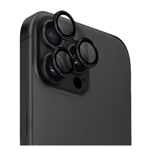 Uniq Optix Camera Lens Protector for iPhone 16 Pro & 16 Pro Max – Midnight Black - حماية لعدسة كاميرا الهاتف - حبات - يونيك