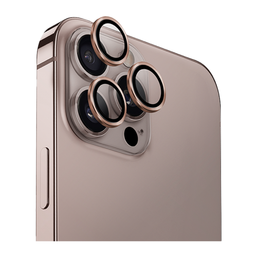 Uniq Optix Camera Lens Protector for iPhone 16 Pro & 16 Pro Max – Taupe Gold - حماية لعدسة كاميرا الهاتف - حبات - يونيك