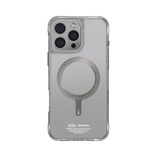 SkinArma Saido Prime Edition MagSafe Case for iPhone 16 Pro/16 Pro Max - Titanium -  سكين أرما كفر - ماغ سيف - شفاف