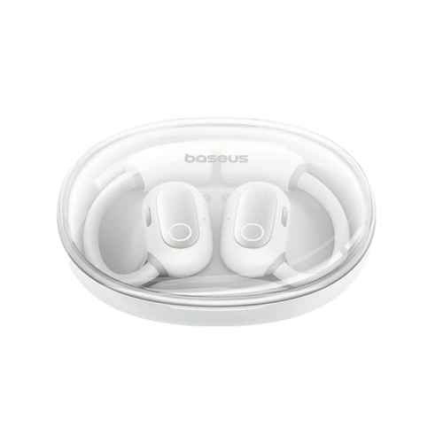 Baseus Eli Sport 1 Open-Ear Wireless Earphone - Stellar White -  سماعة رياضيه - بيسوس - بلوتوث - كفاله 12 شهر