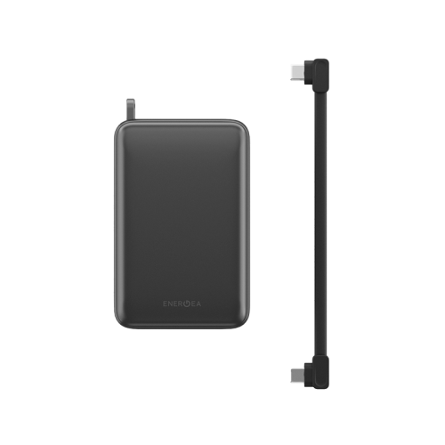 Energea Compac Ultra 67W PD 20000mAh Power Bank With Built-in USB-C Cable - Gunmetal - بطارية متنقلة - انيرجيا - سعة 20 آلاف ملي امبير - مع سلك شاحن تايب سي - قوة 67 واط - شاشة رقمية - كفالة 12 شهر