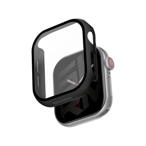 SkinArma Gado Glass Shield Watch Case for Apple Watch Series 10 - 42mm / 46mm - Black -  كفر + حماية شاشة - ساعة الابل واتش الجيل العاشر