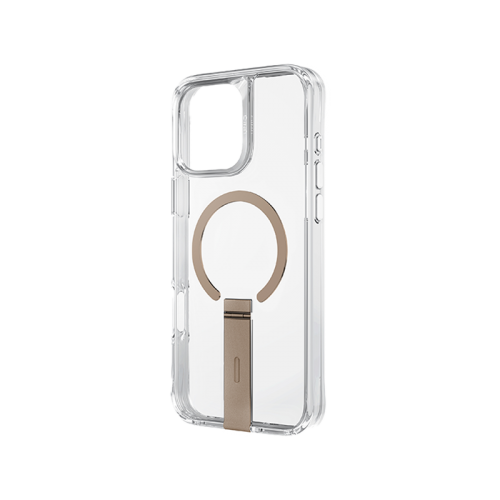 Uniq Eleva Case with Built-in Aluminum Kickstand for iPhone 16 Pro / 16 Pro Max – Taupe Gold [B] - كفر حماية عالية - ماغ سيف - ستاند - يونيك