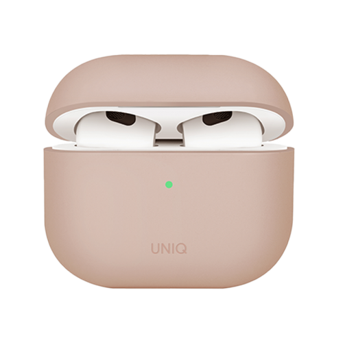 Uniq Lino Hybrid Liquid Silicon Airpods 4th Gen Case – Blush Pink - كفر حماية سماعة ابل ايربودز الجيل الرابع  - 2024 - يونيك