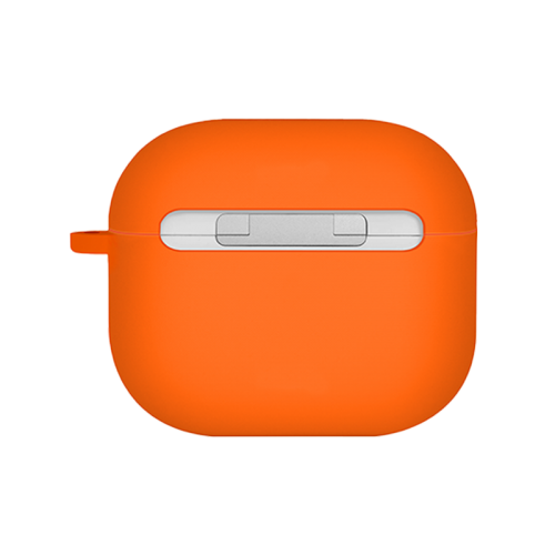 Uniq Nexo Active Hybrid Silicone Airpods 4th Gen Case With Sports Ear Hooks - Volt Orange - كفر حماية سماعة ابل ايربودز الجيل الرابع  - 2024 - يونيك