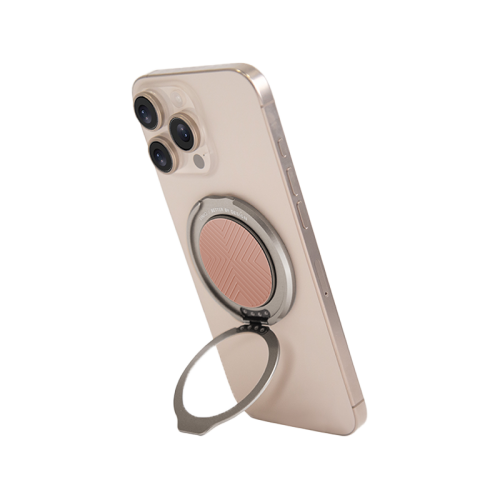 UNIQ Gripfit 360 Magnetic Mount&Kickstand midnight - blush pink - مسكة دائريه مغناطيس وستاند + ماغ سيف