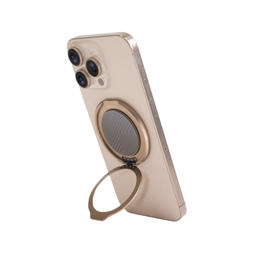 UNIQ Gripfit 360 Magnetic Mount&Kickstand midnight - flint gray - مسكة دائريه مغناطيس وستاند + ماغ سيف