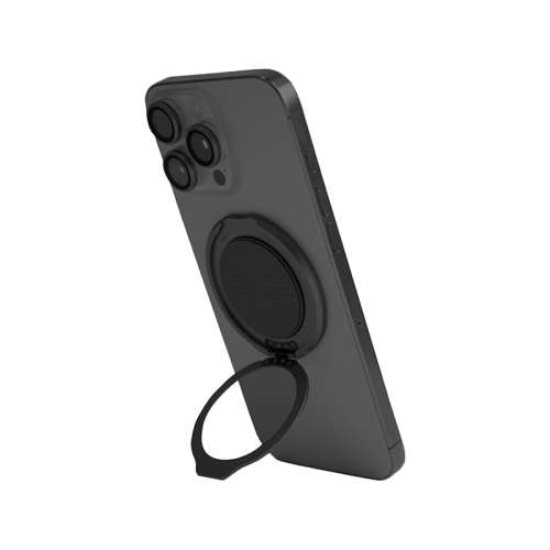 UNIQ Gripfit 360 Magnetic Mount&Kickstand midnight - black - مسكة دائريه مغناطيس وستاند + ماغ سيف