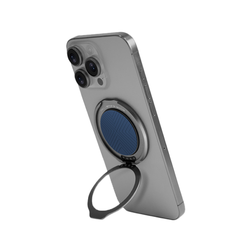 UNIQ Gripfit 360 Magnetic Mount&Kickstand midnight - blue - مسكة دائريه مغناطيس وستاند + ماغ سيف