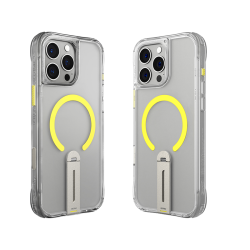 SkinArma Helix MagSafe Case With 360 Rotating Stand for iPhone 16 Pro / 16 Pro Max - Clear -  كفر حماية عالية - ماغ سيف - مع ستاند