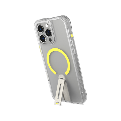 SkinArma Helix MagSafe Case With 360 Rotating Stand for iPhone 16 Pro / 16 Pro Max - Clear -  كفر حماية عالية - ماغ سيف - مع ستاند