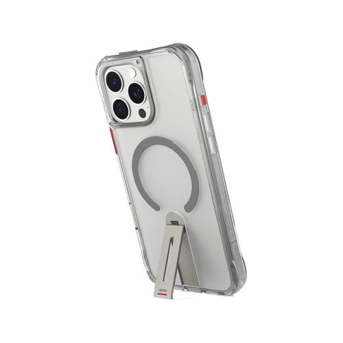 SkinArma Helix MagSafe Case With 360 Rotating Stand for iPhone 16 Pro / 16 Pro Max - Titanium -  كفر حماية عالية - ماغ سيف - مع ستاند